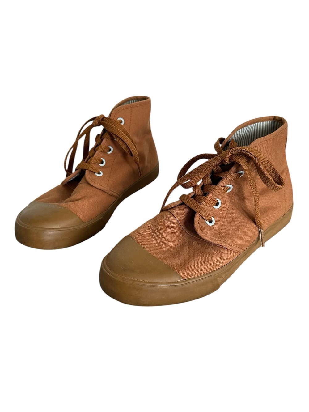 Bangs High Top Canvas Sneakers Brown Women's Size 8 Men's Size 6.5 Unisex Boho